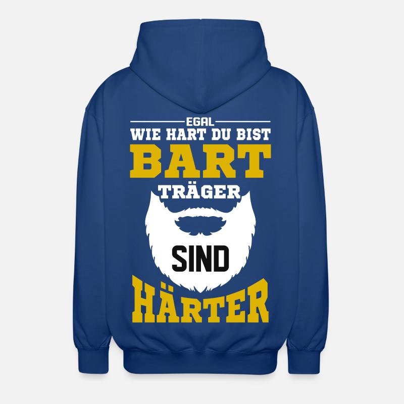 Bartträger sind härter / Bart, Bartträger Spruch - Unisex Kapuzenjacke - Royalblau