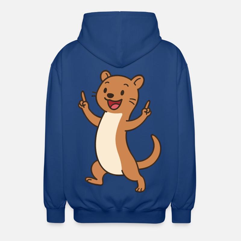 Joyeux bébé belette avec breloque - Veste à capuche unisexe - bleu royal