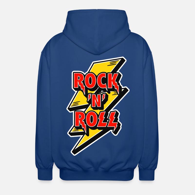 Rock N Roll Lightning Bolt Emblem - Unisex Kapuzenjacke - Royalblau