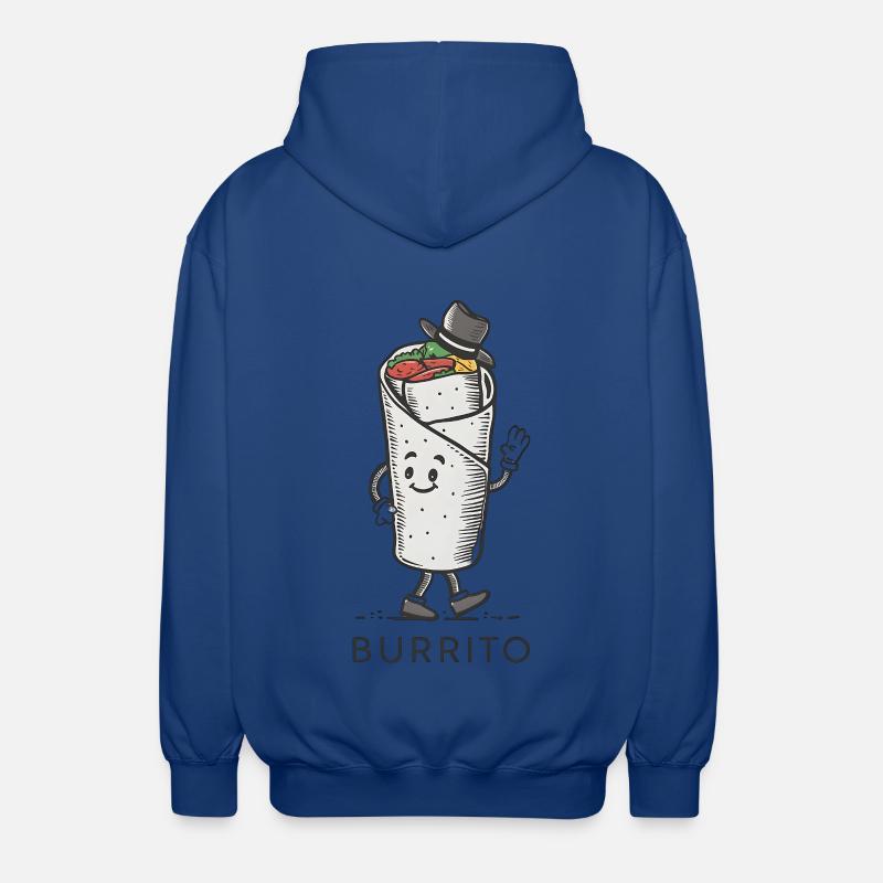 Conception de dessin animé Burrito - Veste à capuche unisexe - bleu royal