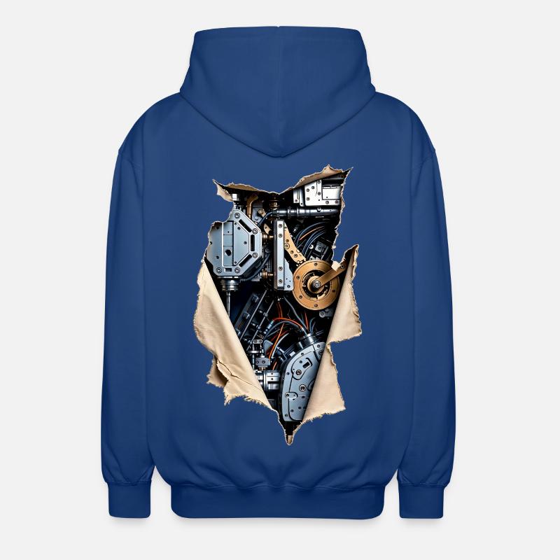 Synthetic Layer 04 Tissue Override - Unisex Hooded Jacket - royal blue