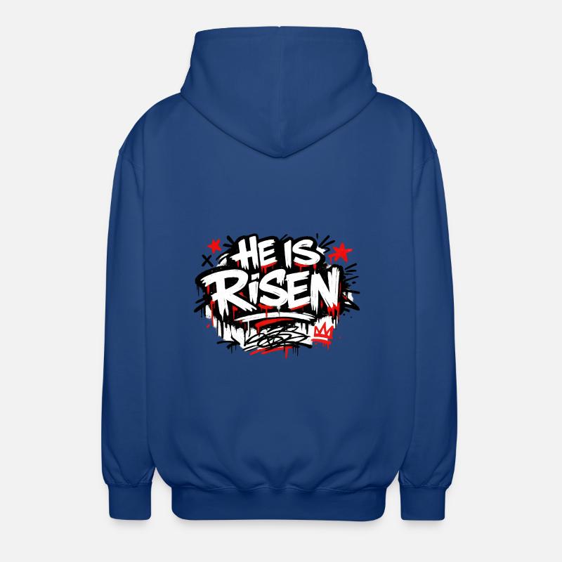 He is Risen Graffiti Ostern - Unisex Kapuzenjacke - Royalblau