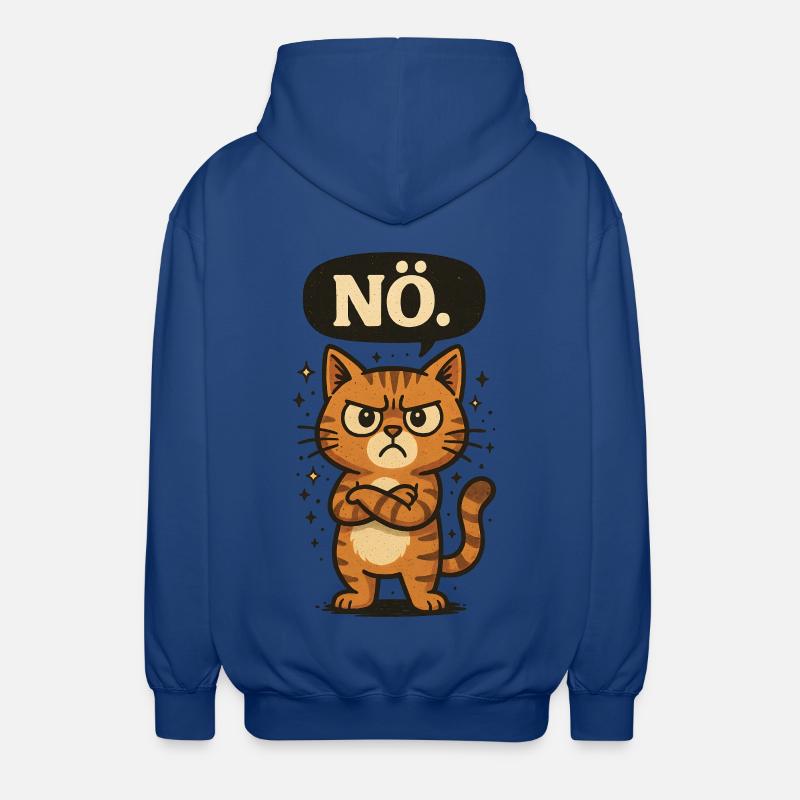 Non - le chat dit non - Veste à capuche unisexe - bleu royal