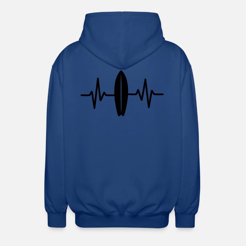 Battement de cœur du surf - Veste à capuche unisexe - bleu royal