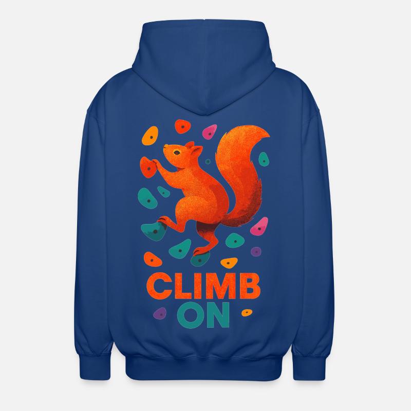 Bouldern Eichhörnchen Klettern Motivation Geschenk - Unisex Kapuzenjacke - Royalblau