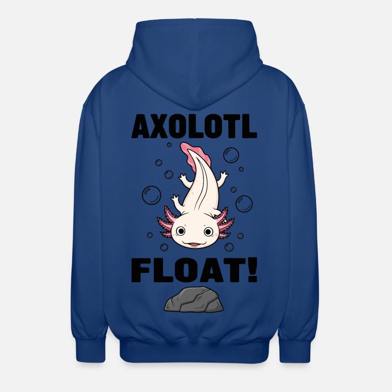Axolotl Float Salamandre Rose Aquarium - Veste à capuche unisexe - bleu royal