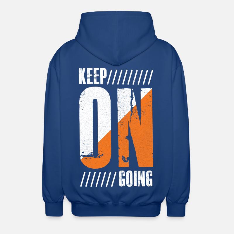 keep on going funny shirt - Unisex Hooded Jacket - royal blue