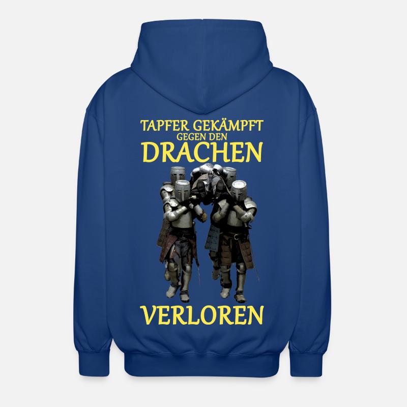 Tapferer Kampf gegen Drachen - Unisex Kapuzenjacke - Royalblau