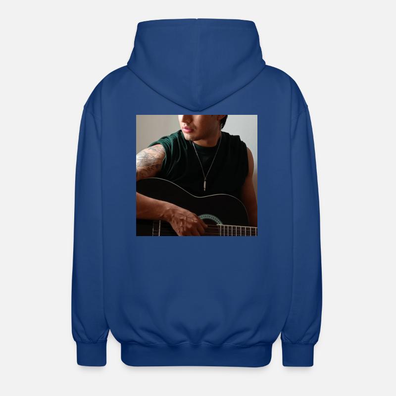 Studio Night Guitar - Unisex Hooded Jacket - royal blue