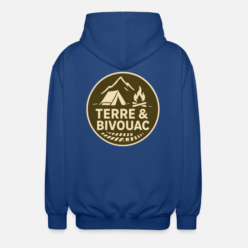 Logo terre&Bivouac original - Veste à capuche unisexe - bleu royal