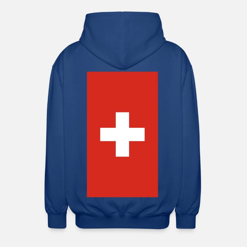 Telefon-Fall der Schweizer Flagge - Unisex Kapuzenjacke - Royalblau
