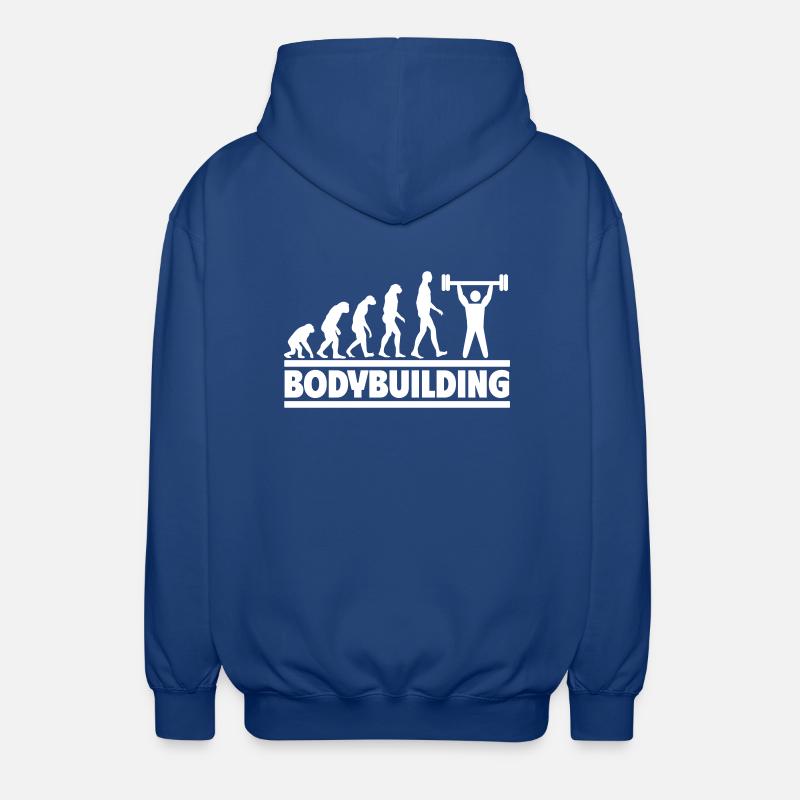 Bodybuilding-Evolution - Unisex Kapuzenjacke - Royalblau