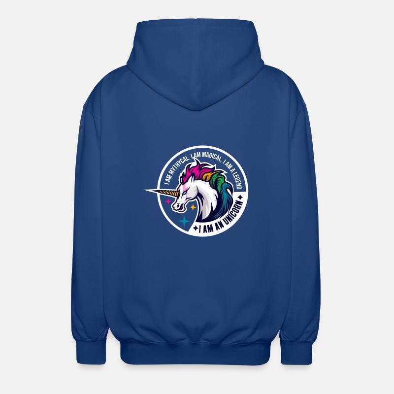 unicorne - Veste à capuche unisexe - bleu royal