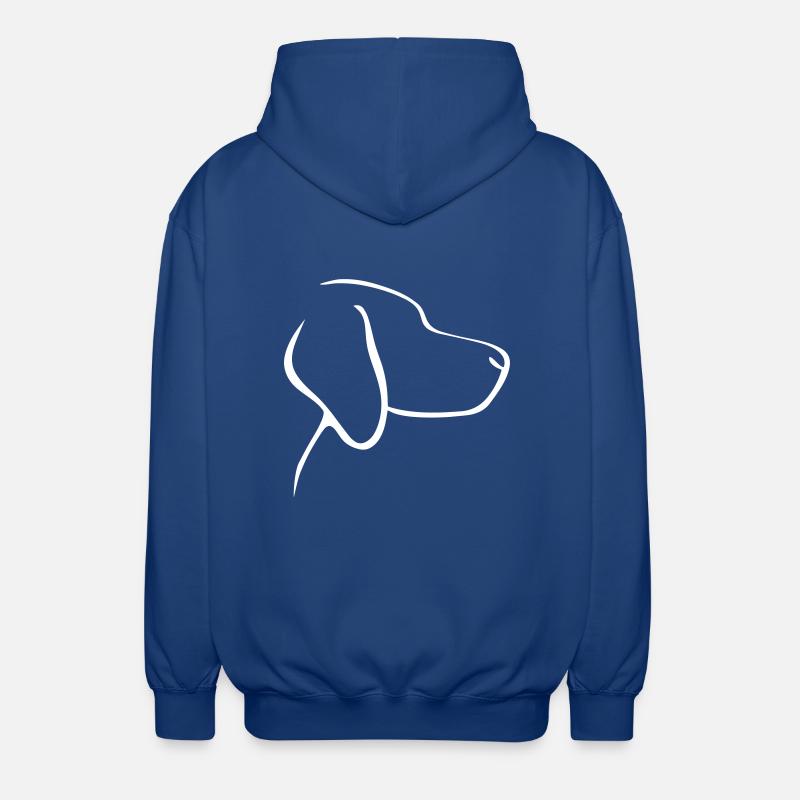 Chien - Veste à capuche unisexe - bleu royal