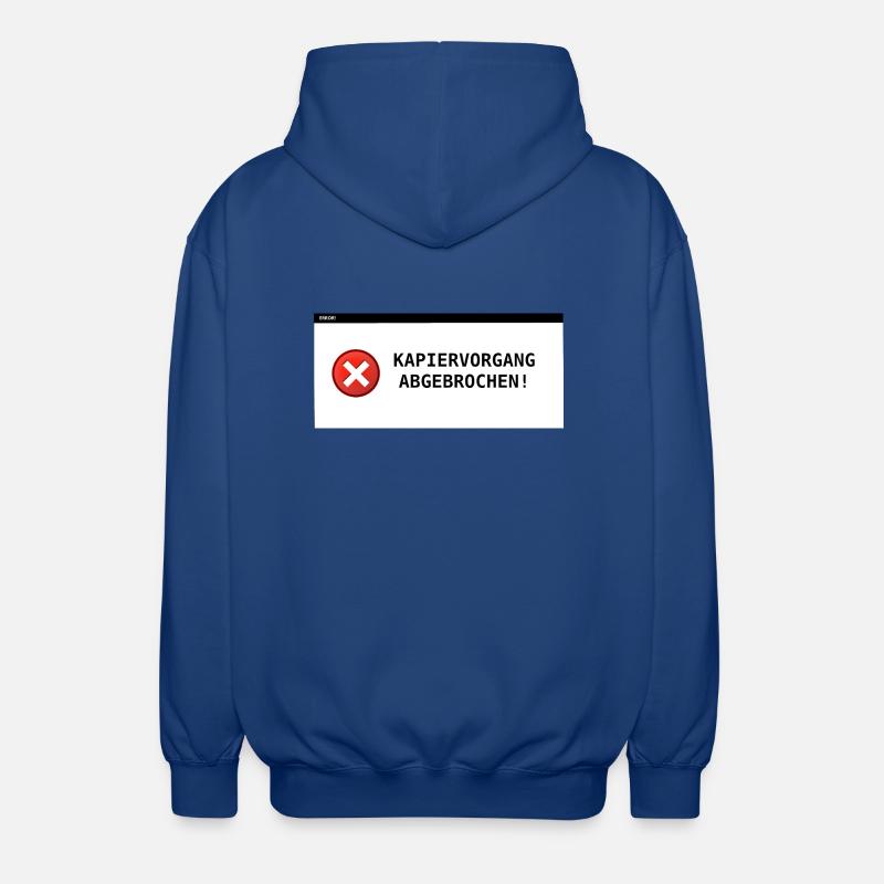 Processus de copie interrompu - Veste à capuche unisexe - bleu royal