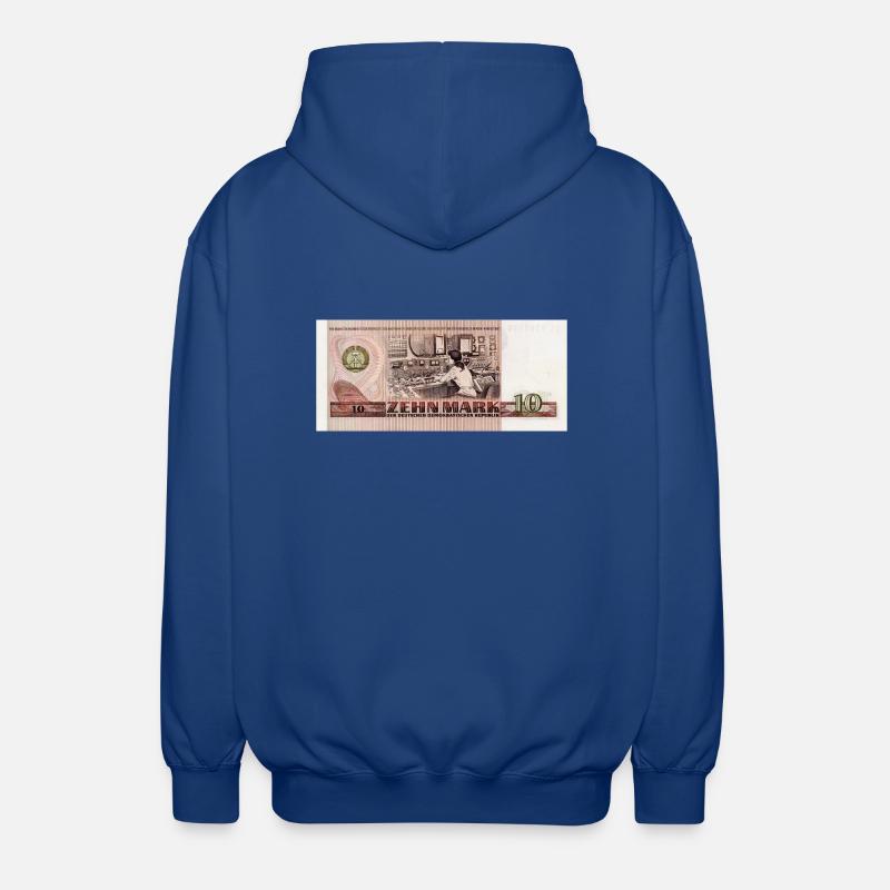 10 Markschein der DDR - Unisex Kapuzenjacke - Royalblau
