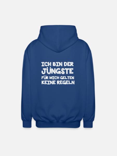 Ich bin der Jüngste - Unisex Kapuzenjacke - Royalblau