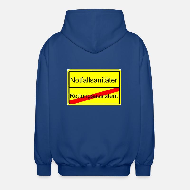 Vom Rettungsassistent zum Notfallsanitäter - Unisex Kapuzenjacke - Royalblau