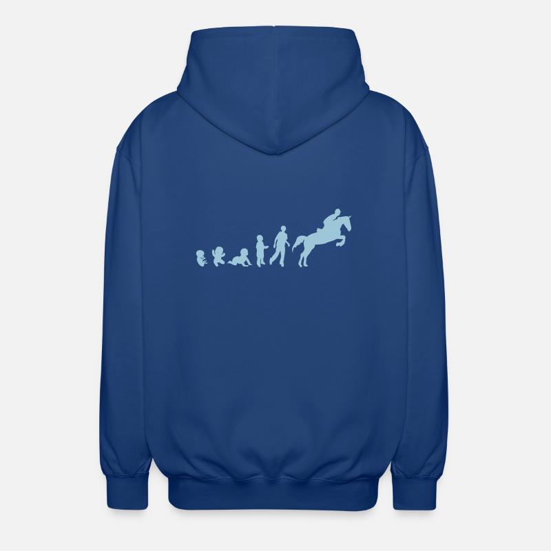 evolution equitation cheval3 obstacle sa - Veste à capuche unisexe - bleu royal