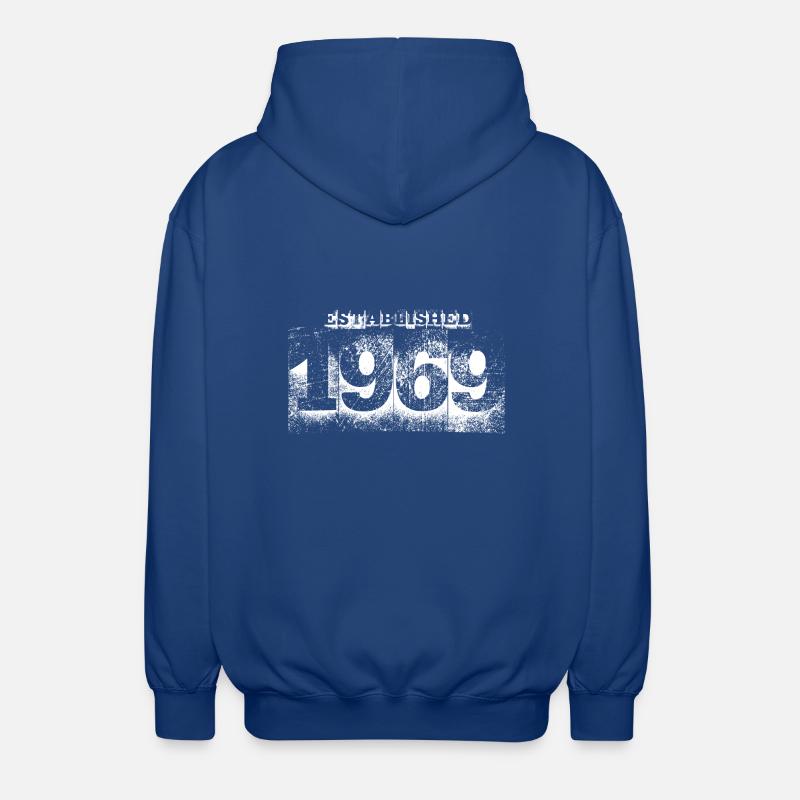 established 1969 (white) - Unisex Kapuzenjacke - Royalblau
