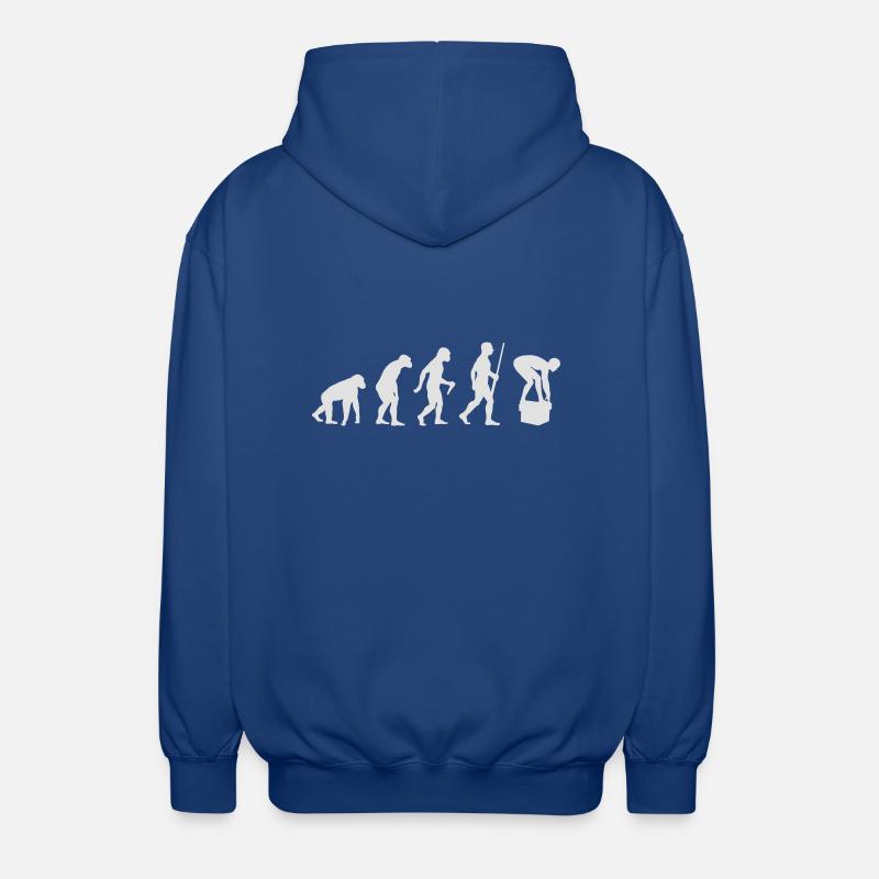 Swimming Evolution - Unisex Kapuzenjacke - Royalblau