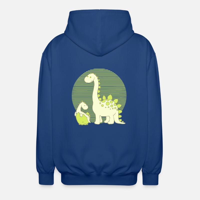 Dinosaur Mom with Hatching Egg - Unisex Kapuzenjacke - Royalblau