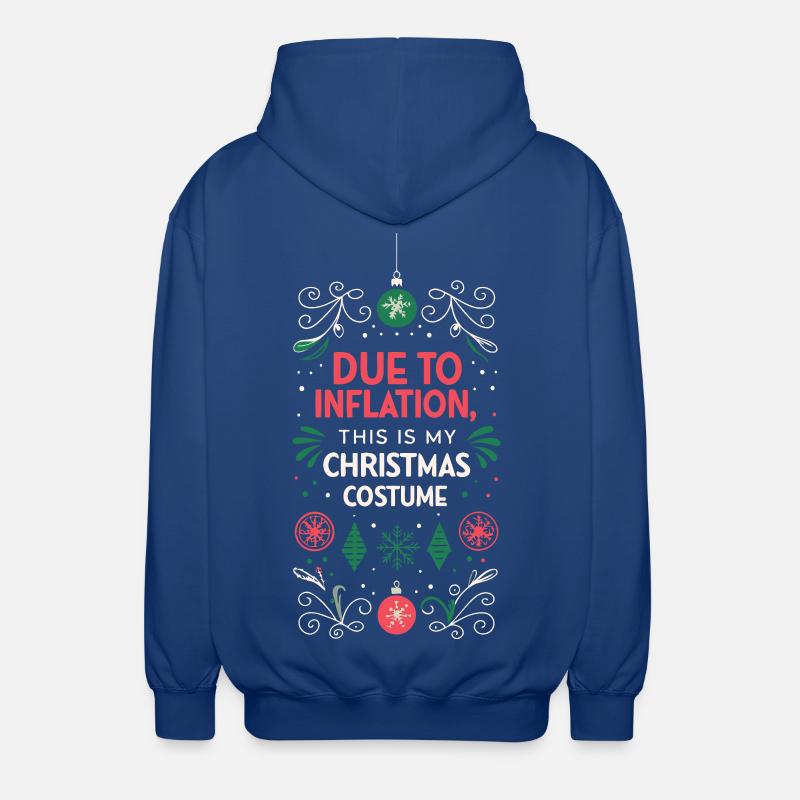 Inflation-Weihnachtskostüm - Unisex Kapuzenjacke - Royalblau