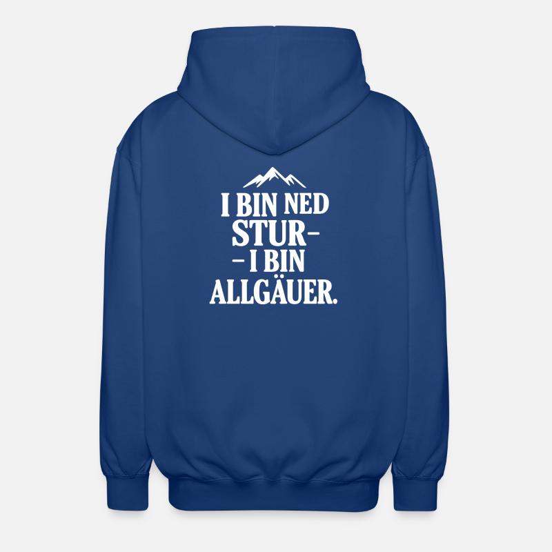 Fierté du dialecte de l’Allgäu - Veste à capuche unisexe - bleu royal