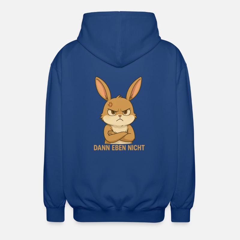 Grumpy Bunny - Unisex Hooded Jacket - royal blue