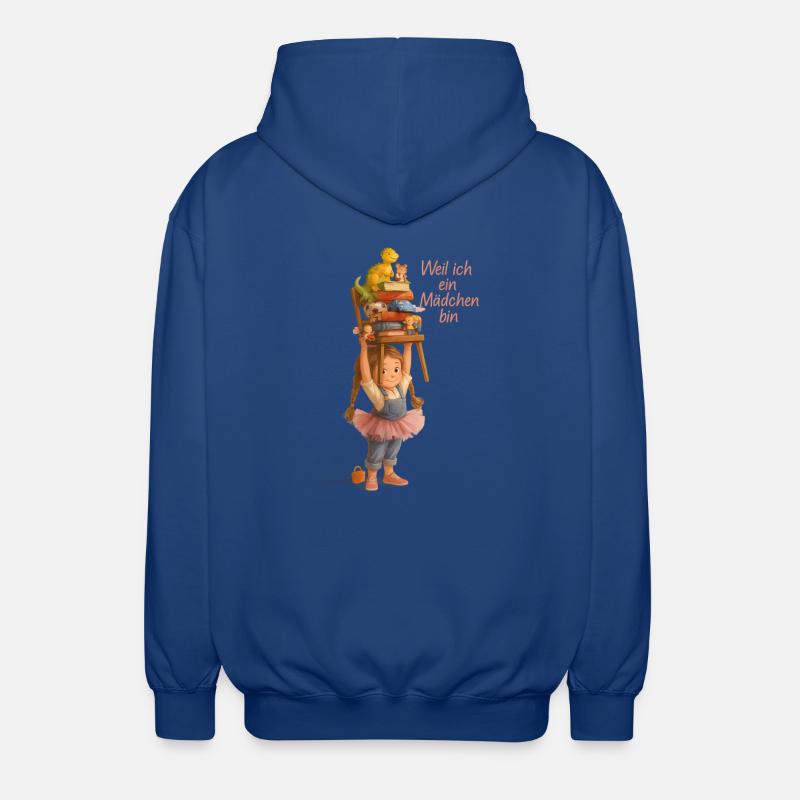 WEIL ICH EIN MÄDCHEN BIN  - Unisex Kapuzenjacke - Royalblau