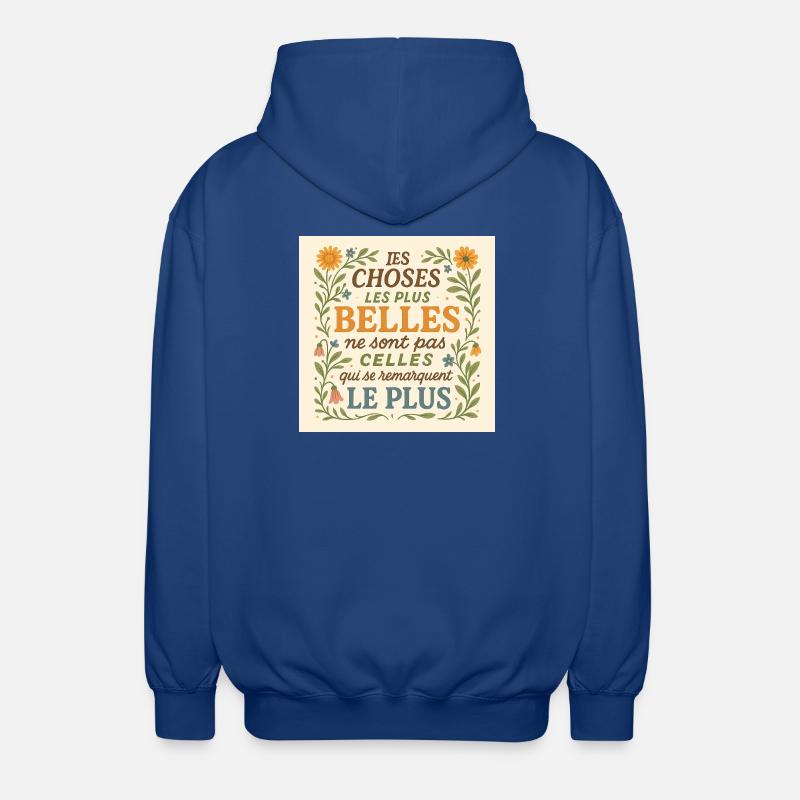 Les Choses Les Plus Belles - Veste à capuche unisexe - bleu royal