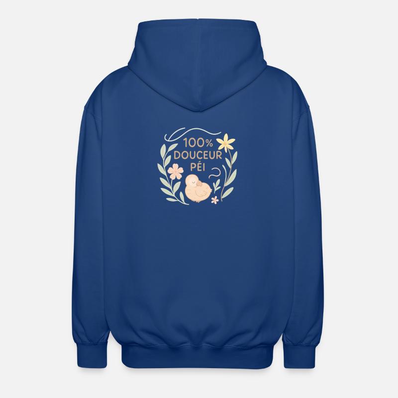" 100% douceur péï " bébé et accessoires - Veste à capuche unisexe - bleu royal