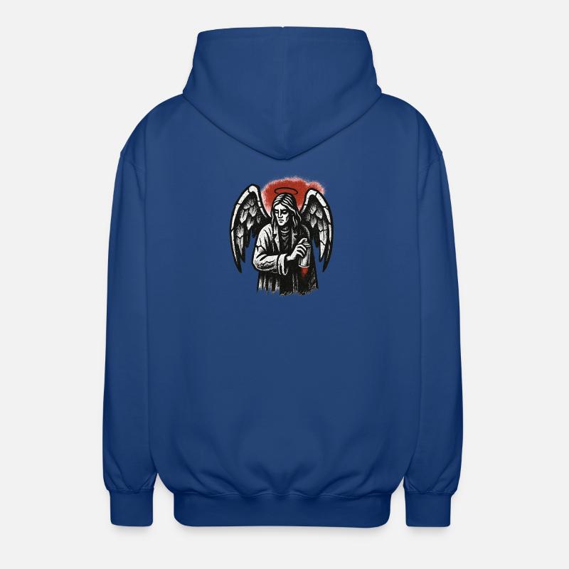 Engel mit der Absicht des Graffitis - Unisex Kapuzenjacke - Royalblau