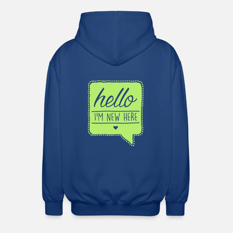 HELLO - I´m new here - Unisex Hooded Jacket - royal blue