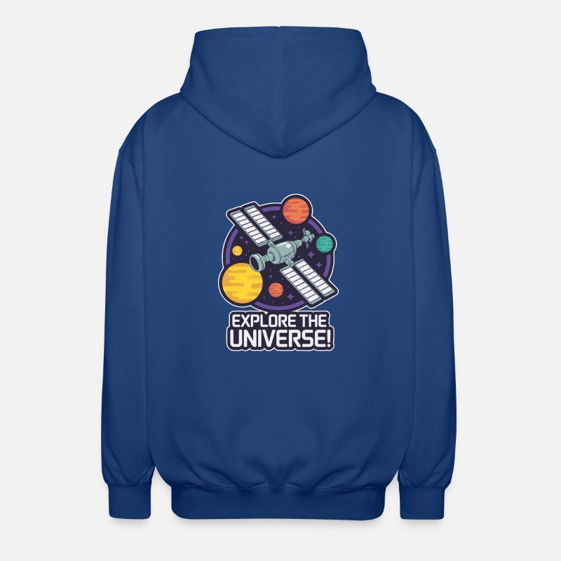 STATION SPATIALE, EXPLOREZ L’UNIVERS - Veste à capuche unisexe - bleu royal