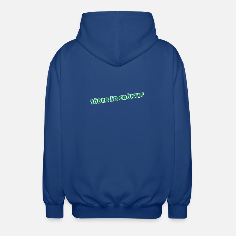Le sud est vert-blanc - Veste à capuche unisexe - bleu royal