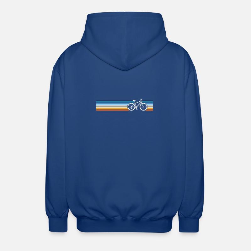 Retro Bicycle Pattern Fade - Unisex Hooded Jacket - royal blue