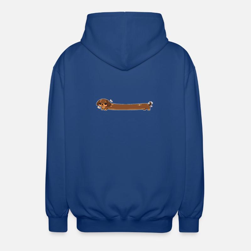 Langer Dackel süss - Unisex Kapuzenjacke - Royalblau