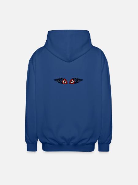 tribal eyes - Unisex Hooded Jacket - royal blue