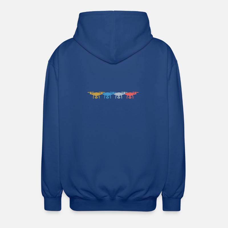 Heartbeat Drone Drones - Unisex Hooded Jacket - royal blue