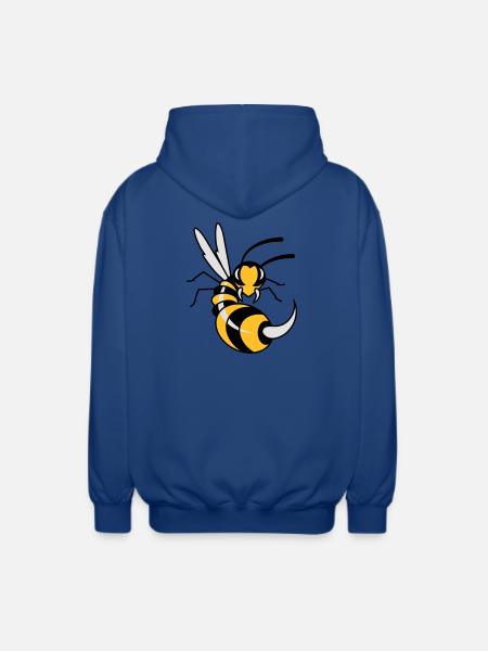 Wasp with giant sting - Unisex Hooded Jacket - royal blue