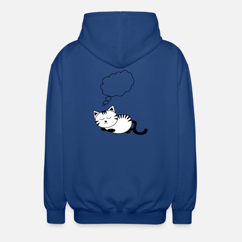 Katze KätzchenTier Comic personalisierbar Geschenk - Unisex Kapuzenjacke - Royalblau
