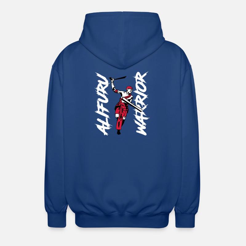 Alifuru Warrior Man - Unisex Hooded Jacket - royal blue