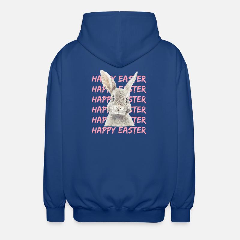 Pastellhase mit Easter-Muster - Unisex Kapuzenjacke - Royalblau