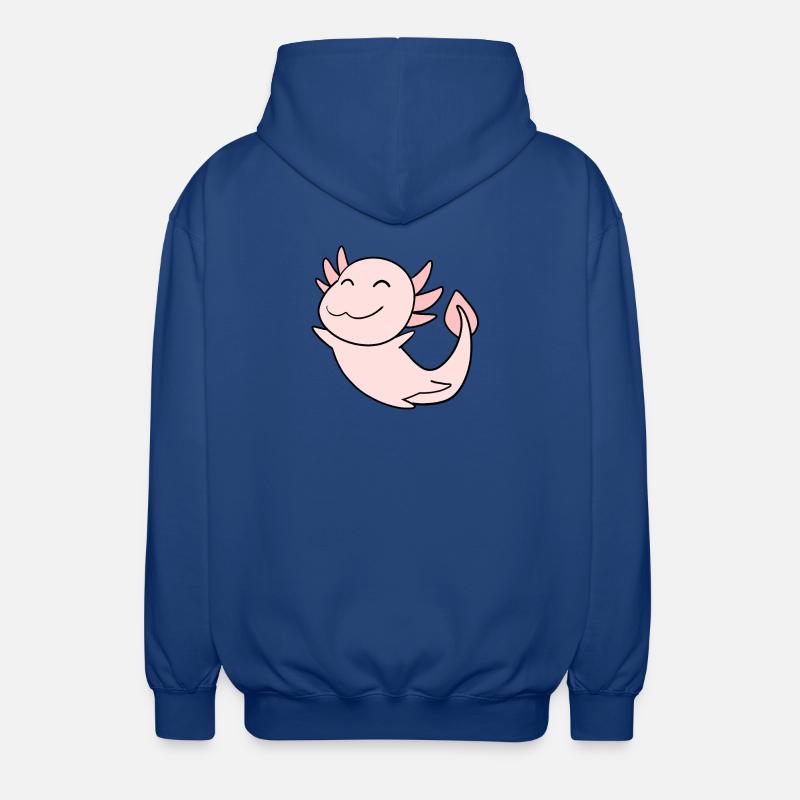 Süßes Axolotl Rosa - Unisex Kapuzenjacke - Royalblau