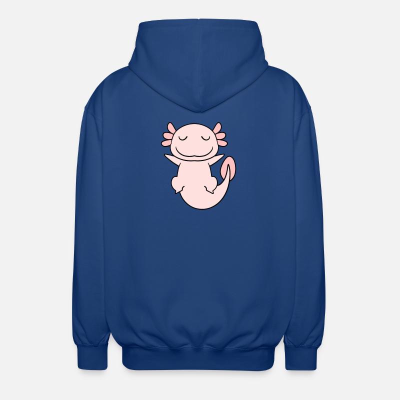 Süßes Axolotl Rosa - Unisex Kapuzenjacke - Royalblau