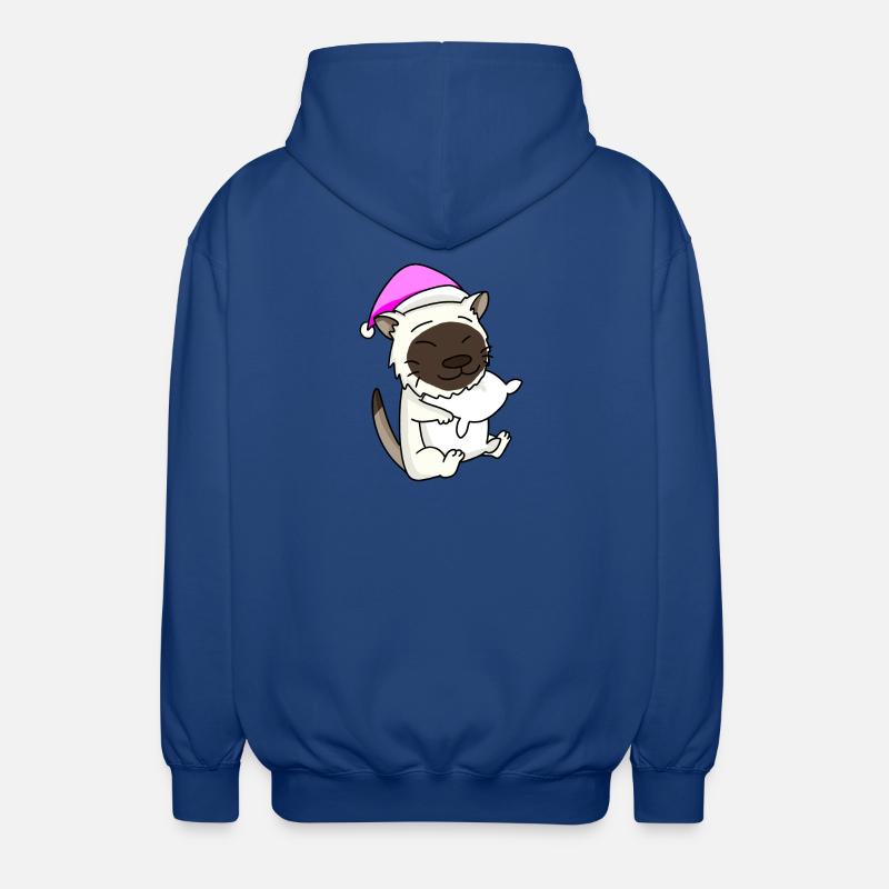 Chat race de chat Birmanie - Veste à capuche unisexe - bleu royal