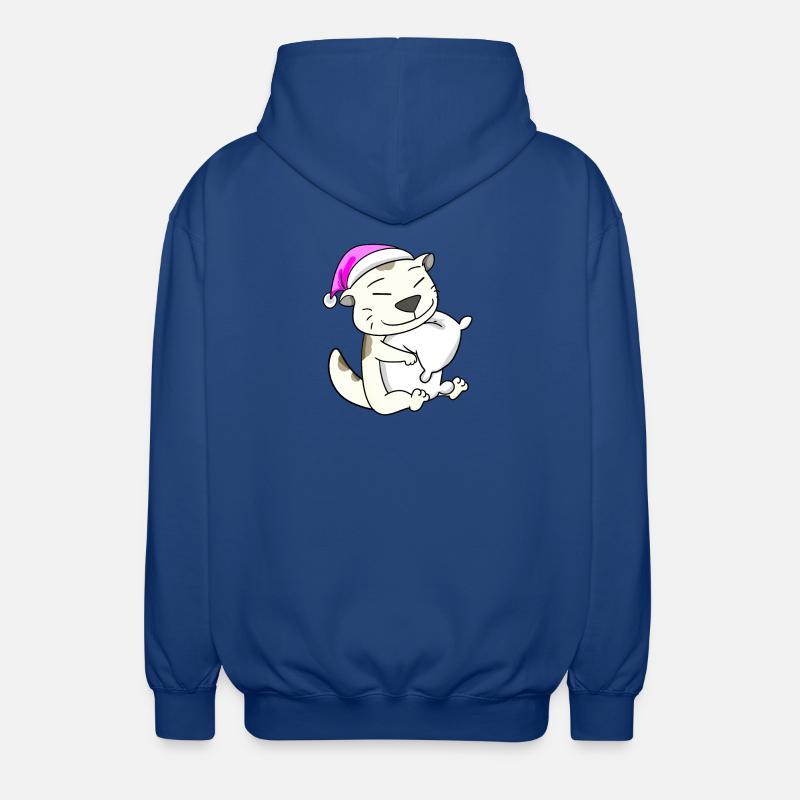 Chat race devon rex - Veste à capuche unisexe - bleu royal