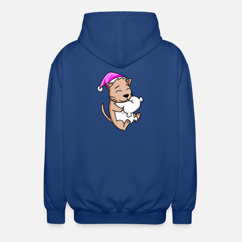 Chat avec oreiller - Veste à capuche unisexe - bleu royal