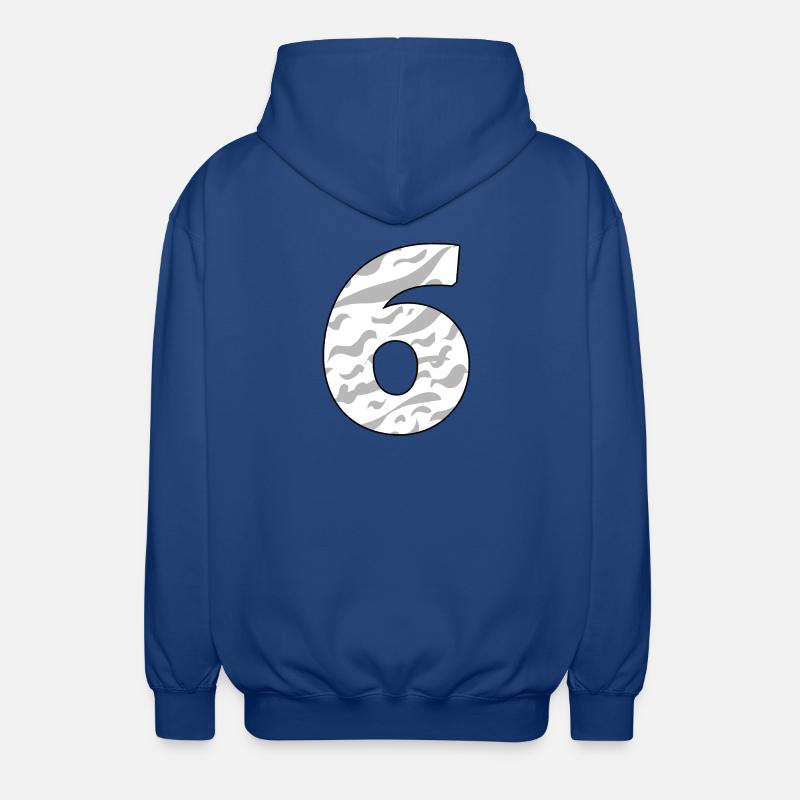 Six - 6 - Veste à capuche unisexe - bleu royal
